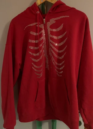 Rhinestone skeleton hoodie, marque: the prolific, état: Très bon état, taille: L, 10,00 €, 11,20 € Protection acheteurs incluse