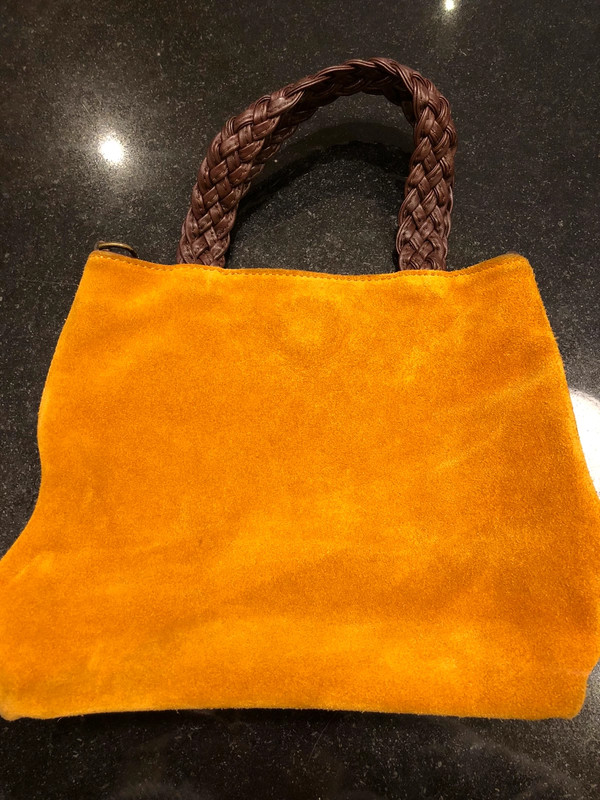 Orange sale suede bag