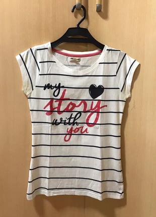 Camiseta de rayas con texto || Tshirt avec texte, marque: Inside, état: Très bon état, taille: S / 36 / 8, 4,00 €, 4,90 € Protection acheteurs incluse