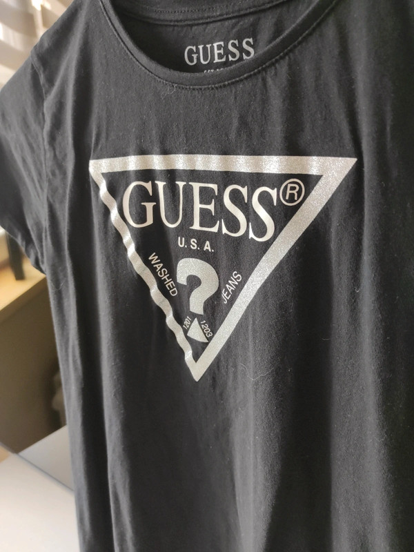 Tee shirt guess cheap fille