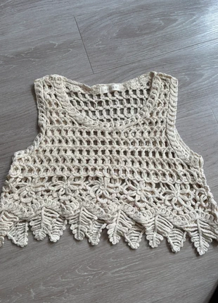 Creme wit topje, merk: Hong Kong, staat: Heel goed, maat: XS / 34 / 6, € 2,50, € 3,33 inclusief Kopersbescherming