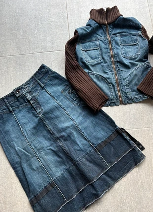 Ensemble One Step denim – jupe & veste – taille 38, marca: One step, estado: Muy bueno, tamaño: M / 38 / 10, 60,00 €, 63,70 € Protección al comprador incluida