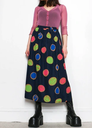 Skirt with big polka dots | Jupe à gros pois multicolores, marque: Vintage, état: Très bon état, taille: M / 38 / 10, 12,00 €, 13,30 € Protection acheteurs (Pro) incluse