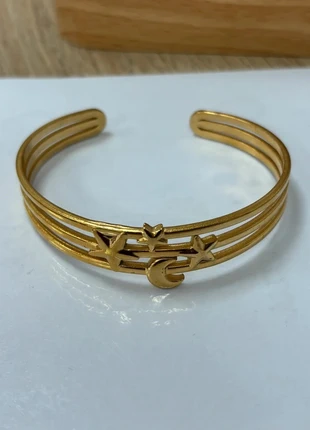 Bracelet jonc acier inoxydable étoile lune, marque: Boutique indépendante, état: Très bon état, 12,00 €, 13,30 € Protection acheteurs (Pro) incluse