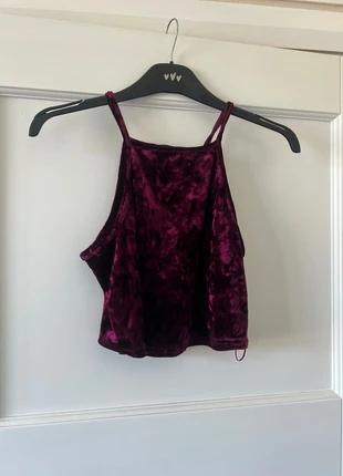 Velvet crop top, brand: Select, condition: Good, size: L / UK 16-18, £2.00, £2.80 includes Buyer Protection