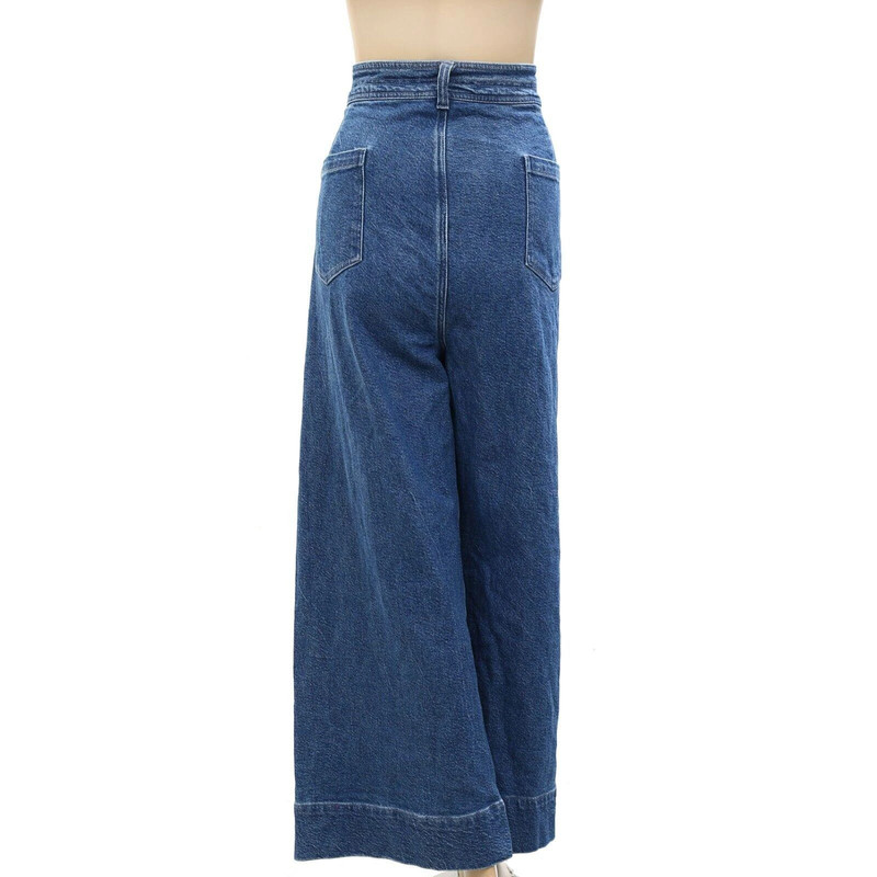 Apiece Apart Merinda Denim Pants Jeans Wide Leg High Waisted 3X PS New 261732 3