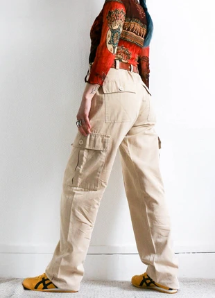 Beige cargo pants | Pantalon cargo vintage, marque: Vintage, état: Très bon état, taille: S / 36 / 8, 16,00 €, 17,50 € Protection acheteurs (Pro) incluse