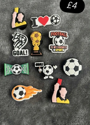 Football Croc charms, condition: New without tags, £3.00, £3.54 includes Buyer Protection