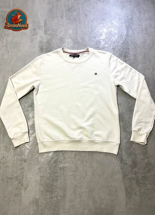Tommy Hilfiger White Crewneck Sweatshirt – Minimalist Premium Casual Style, marca: Tommy Hilfiger, estado: Muy bueno, tamaño: M / 38 / 10, 12,50 €, 13,83 € Protección al comprador incluida