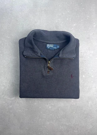 Pull Col Roulé 1/4 Zip Half Zip Ralph Lauren Col Camionneur Gris Coton Taille L Homme Logo Brodé, brand: Ralph Lauren, condizioni: Ottime, taglia: L, €60.00, €63.70 include la Protezione acquisti Pro