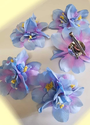 Barrette Cheveux Orchidée Bleue Rose Broche Vintage Pin Up Rockabilly Tiki Hawaii, merk: PIN-UP, staat: Nieuw zonder prijskaartje, € 8,00, € 9,10 inclusief Kopersbescherming