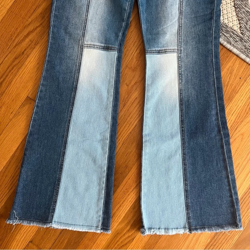 Madden NYC high rise patchwork flare jeans (size 9) 3