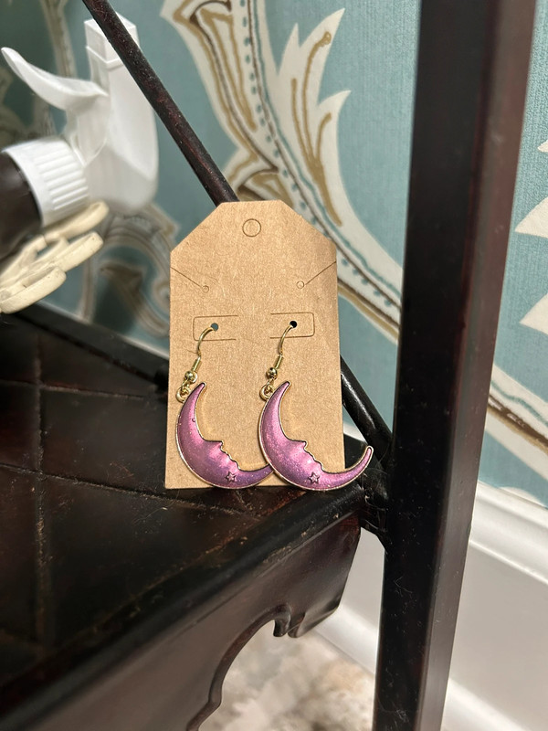 Purple Moon Earrings 1