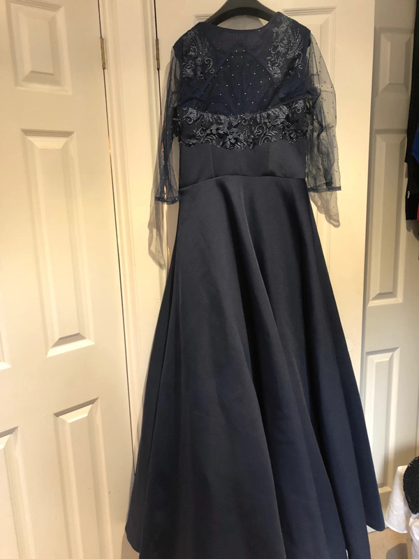 Midnight blue evening dress 1