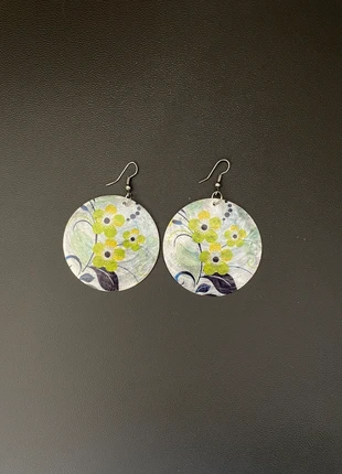 Boucles d’oreilles créoles avec motifs , marque: Inconnu, état: Très bon état, 5,00 €, 5,95 € Protection acheteurs incluse