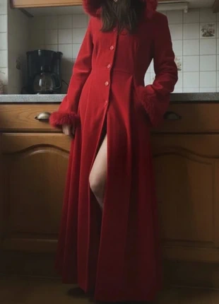 Manteau Long Gothique Élégant à Capuche Fourrure - Veste d'Hiver Chaud Style Punk/Chic - 164, marca: vilop, estado: Muy bueno, tamaño: S / 36 / 8, 79,99 €, 84,69 € Protección al comprador incluida