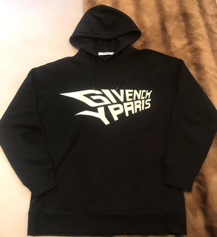 Givenchy Black Glow In The Dark Regular Fit Hoodie Size XS