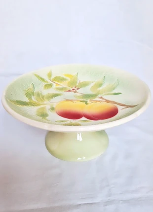 Compotier barbotine Saint Clément pêche ancien vintage plat de présentation, marke: St Clément, zustand: Sehr gut, 32,00 €, 34,30 € inklusive Vinted-Käuferschutz