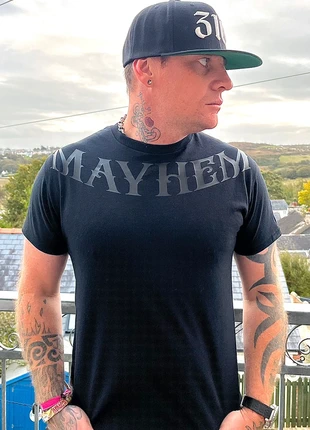 Mayhem apparel black on black biker tattoo gym t-shirt, brand: Gildan, condition: New without tags, size: XXL, £25.00, £26.95 includes Buyer Protection
