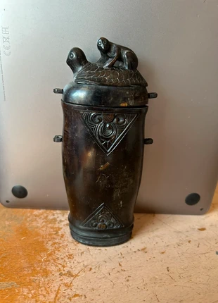Ancien pot à plante médicinale en corne – Asie, fin XIXe / début XXe, marque: Rare, état: Très bon état, 100,00 €, 105,70 € Protection acheteurs incluse