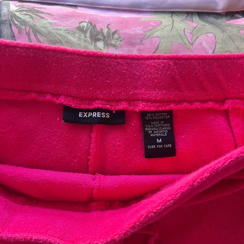 y2k hot pink velour track pants 5