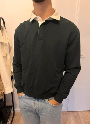 Pull avec col chemise vert sapin, marke: Zara, zustand: Sehr gut, größe: S, 12,50 €, 13,83 € inklusive Vinted-Käuferschutz