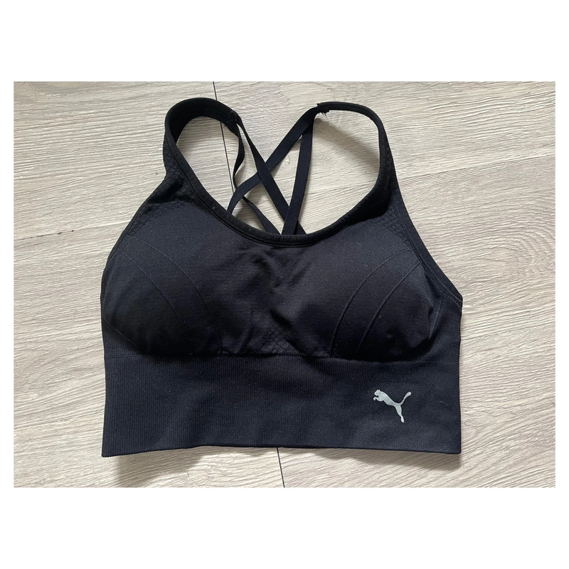 Puma Black Sports Bra Size Small 1