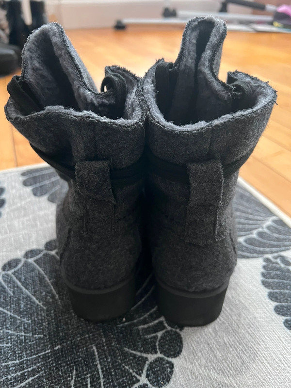 Winter Fleece-lined Charcoal Grey Heather/Felted Wedge Boots 3