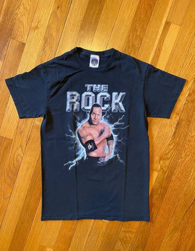 Retro Wwf The Rock Wrestling T-shirt