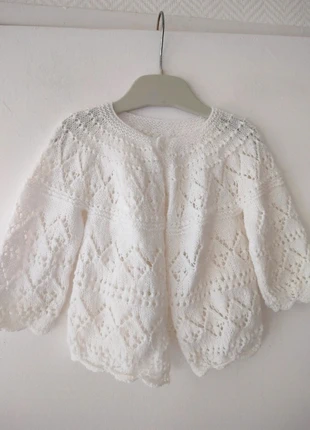 (a) gilet blanc fait main 6mois, brand: Fait Main, condition: Very good, size: 6-9 months / 68 cm, €5.00, €5.95 includes Buyer Protection