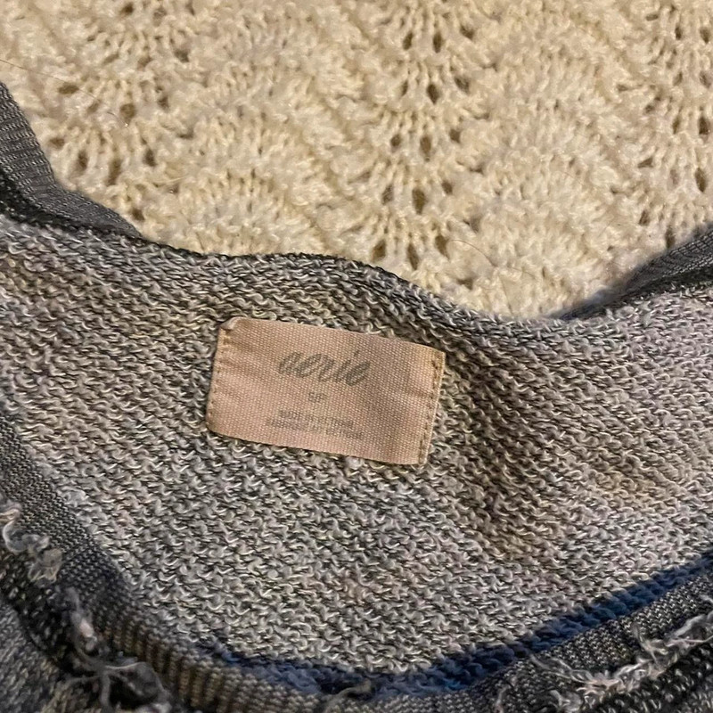 Aerie Distressed Grey sweatshirt 3