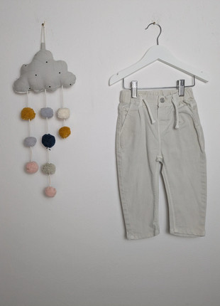 Kleinkinder Jeans | mit Kordelzug & elastischem Bund | Zara | 86 | Beige, brand: Zara, condizioni: Ottime, taglia: 18-24 mesi / 86 cm, €2.50, €3.33 include la Protezione acquisti