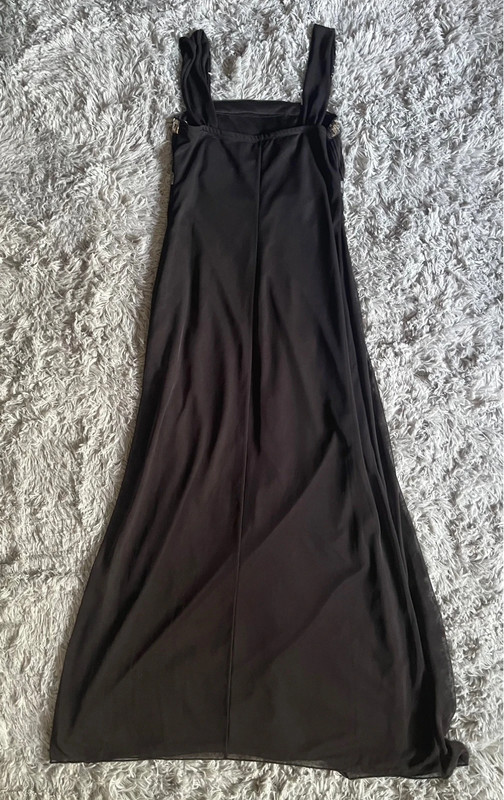 Elegant Black Evening Gown by Nikki Mac - Size S 5