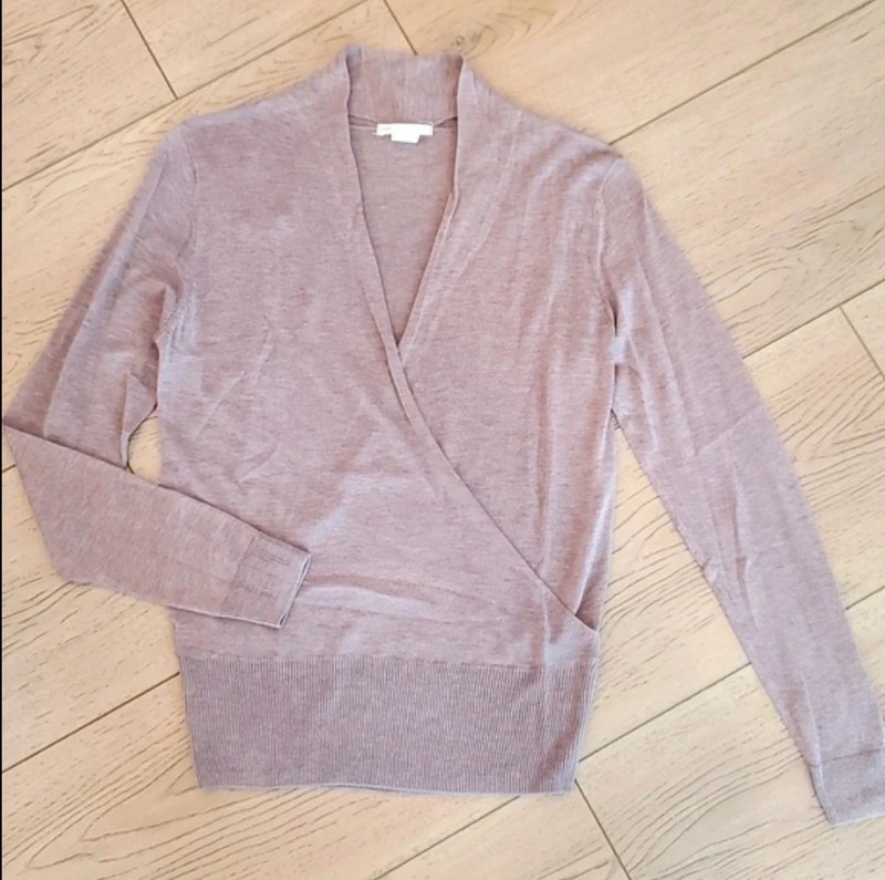 H&M Shoulder V-Neck Wrap Sweater 1