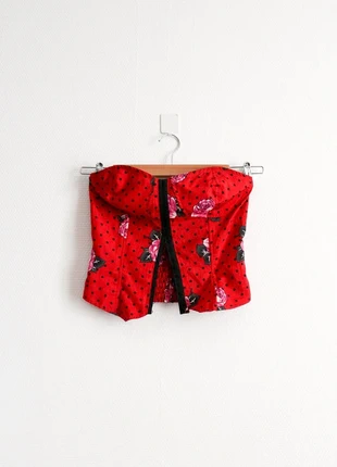 Red polka dot corset | Corset rouge imprimé pois, marque: Vintage, état: Très bon état, taille: 90C, 10,00 €, 11,20 € Protection acheteurs (Pro) incluse