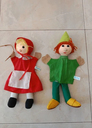 Títeres Caperucita roja y Peter Pan, marca: Andreu Toys, estado: Bueno, tamaño: Talla única, 3,50 €, 4,38 € Protección al comprador incluida
