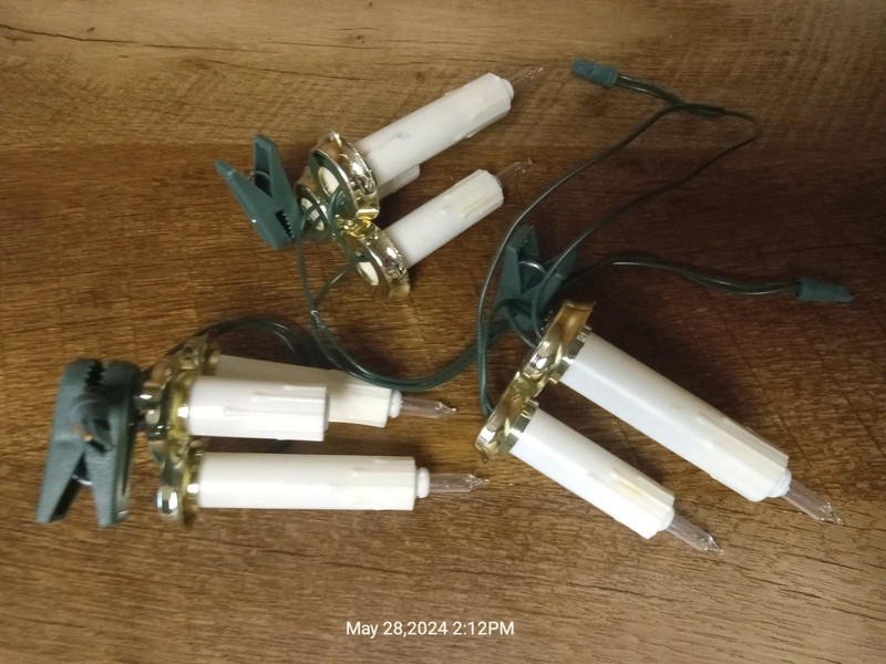 Vintage Clip-On Drip Candle Christmas Lights 1