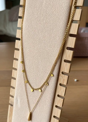 Collier double rang acier inoxydable, staat: Nieuw zonder prijskaartje, € 8,00, € 9,10 inclusief Kopersbescherming