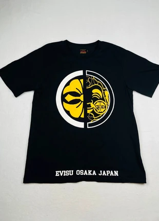 T Shirt EVISU Osaka Japan Masque Japonais Fleur Jaune - Coton - Taille L, merk: Evisu, staat: Heel goed, maat: L, € 59,90, € 63,60 inclusief Kopersbescherming Pro
