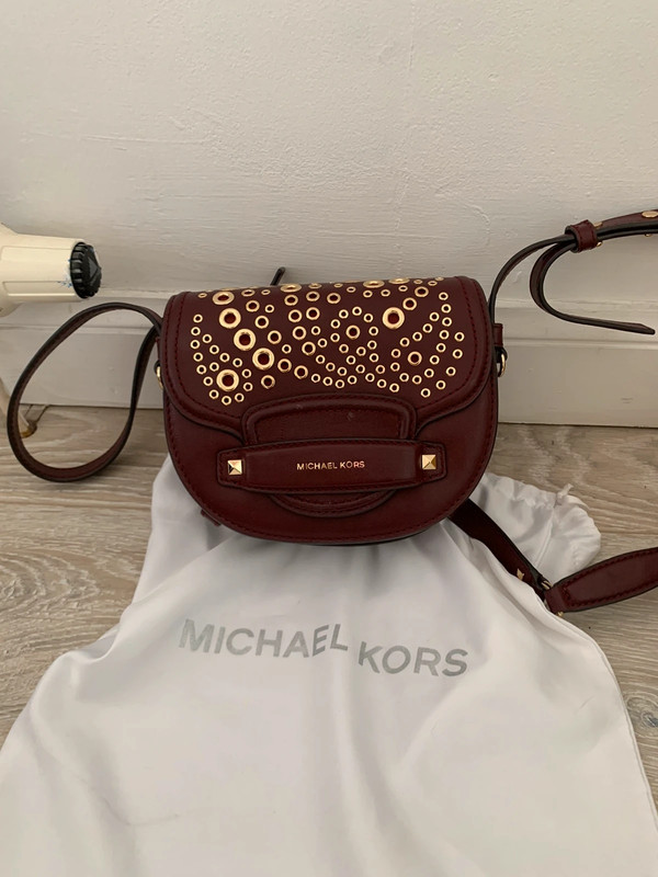 Beautiful Michael Kors #Red leather cross body bag with gold chain - Vinted