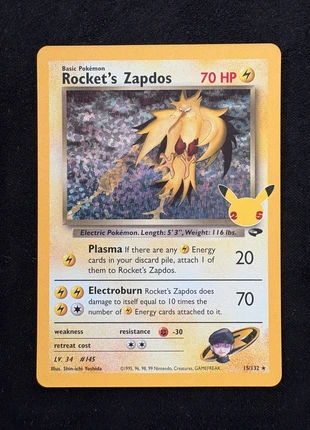 Rocket's Zapdos 15/132 #15 Pokemon Celebrations, merk: Pokémon, staat: Nieuw zonder prijskaartje, € 12,50, € 13,83 inclusief Kopersbescherming