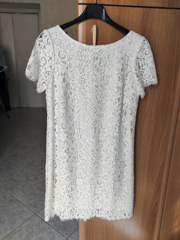 Robe de dentelle blanche Nouvelle Abito bianco ricamato Zara