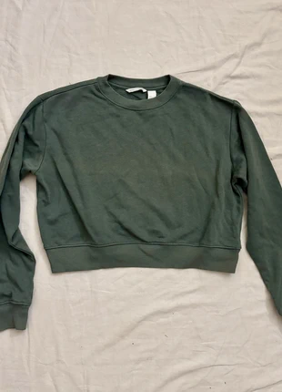 Sweat court oversize kaki femme Basic by H&M, brand: H&M, condition: Very good, size: S / 36 / 8, €3.00, €3.85 includes Buyer Protection