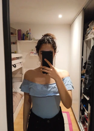 Body épaules dénudées, marque: Boutique Parisienne, état: Très bon état, taille: S / 36 / 8, 5,00 €, 5,95 € Protection acheteurs incluse