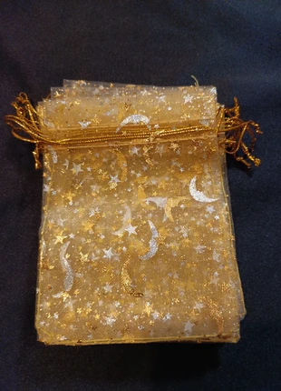 Lot de 10 pochettes Éclat Solaire organza doré lune & étoiles 12×9 cm, brand: sansnom., condition: New without tags, €2.02, €2.82 includes Buyer Protection Pro