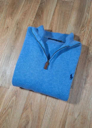 Pull Ralph Lauren Half Zip 1/4 zip col camionneur | Bleu clair logo brodé | Taille M, brand: Ralph Lauren, condition: Very good, size: M, €54.99, €58.44 includes Buyer Protection Pro