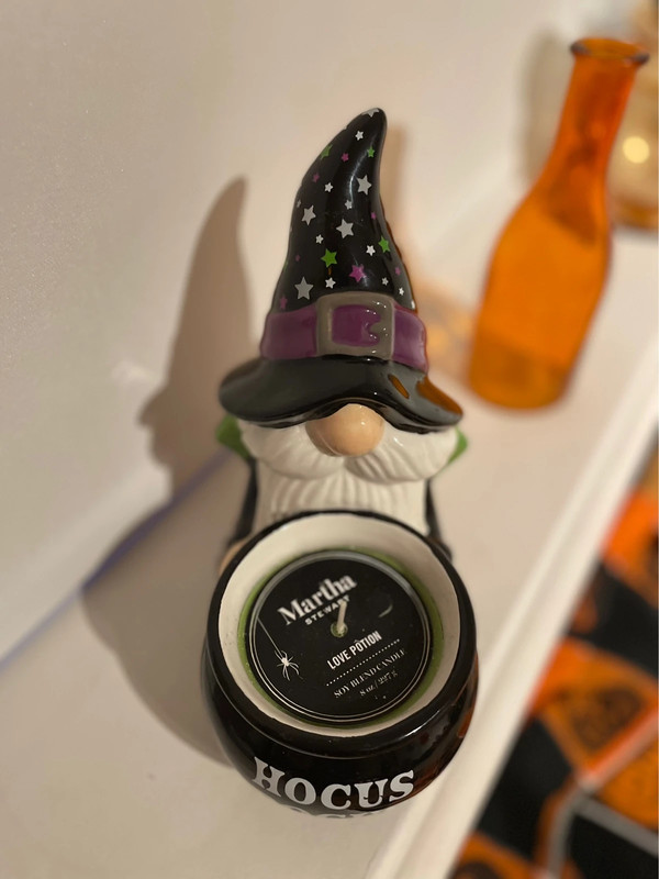 Martha Stewart Halloween Gnome Gonk Soy Candle Witch Cauldron Hocus Pocus Spooky Potion 5