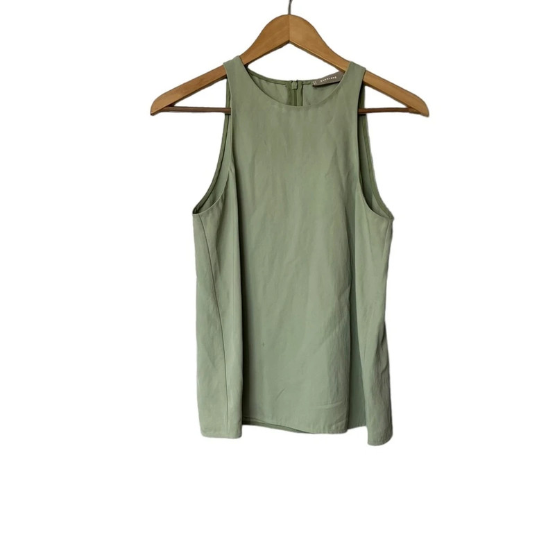 Everlane The Japanese Go Weave Green Tank Top Blouse 1