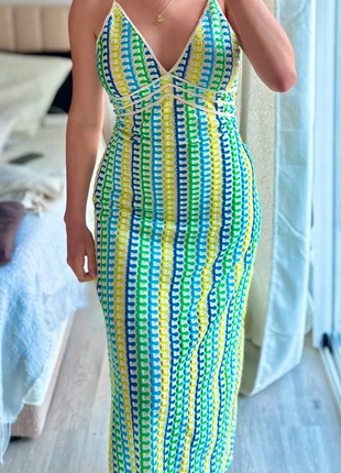 Robe en crochet, été, longue, doublure, marca: sans marque, estado: Novo com etiquetas, tamanho: M / 38 / 10, €29.99, €32.19 inclui Proteção do Comprador