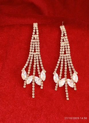 Pendientes Vintage Joyería Oro Champán Bisutería Champagne Gold Bridal Earrings Statement Jewelry, marca: Champagne Gold Jewelry, estado: Muito bom, €15.00, €16.45 inclui Proteção do Comprador